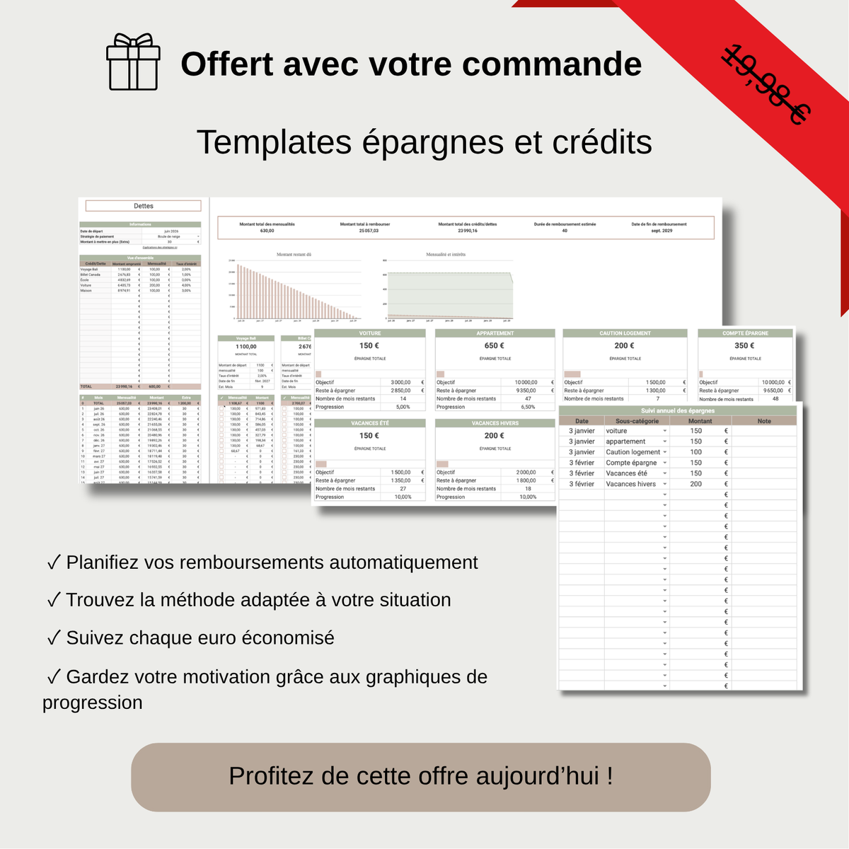 Template Budget mensuel et annuel | Organisez vos finances simplement