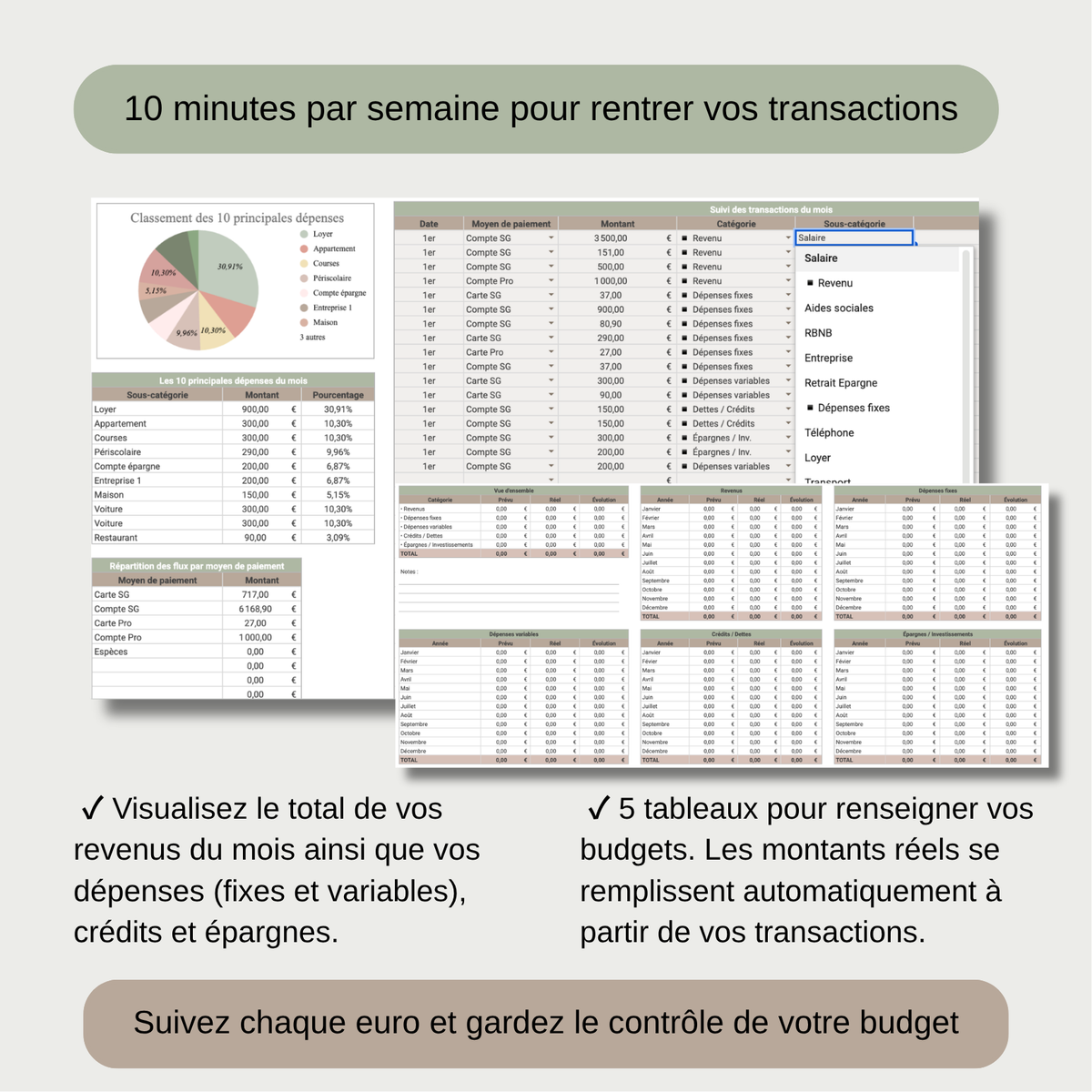 Template Budget mensuel et annuel | Organisez vos finances simplement