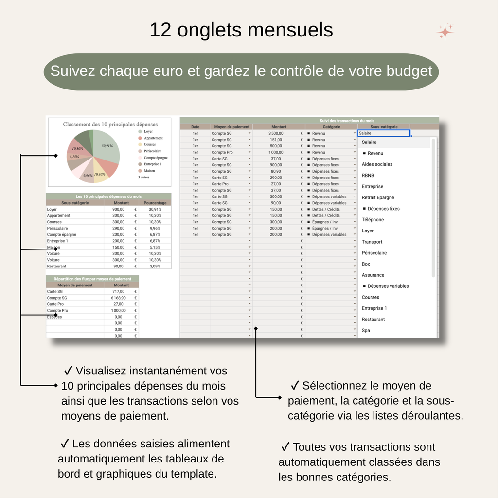 Template Budget Premium | Organisez vos finances simplement