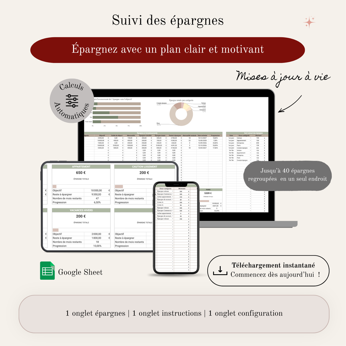 Suivi des épargnes