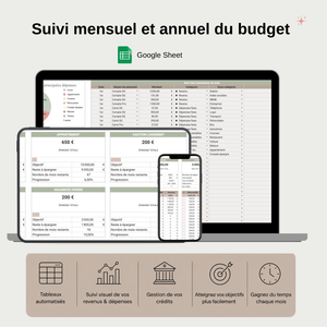 Template Budget mensuel et annuel | Organisez vos finances simplement