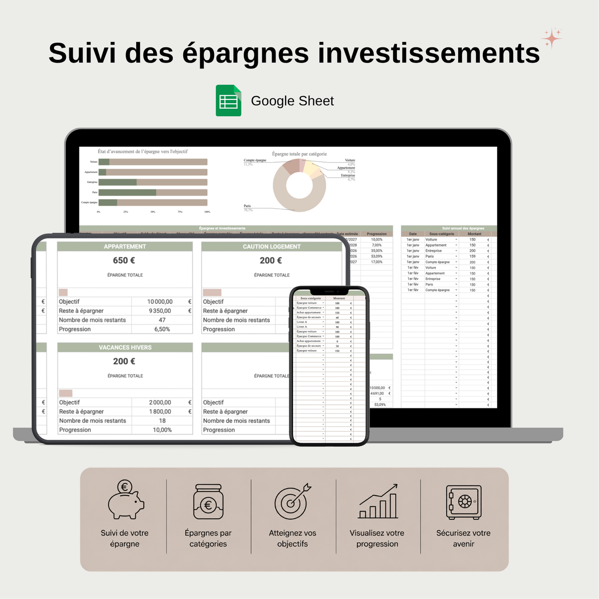 Suivi des épargnes